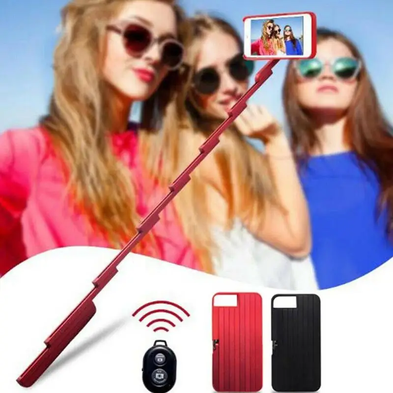 Оптовая продажа 3 в 1 Алюминиевая Складная селфи палка подставка чехол для iPhone 6 6S 7