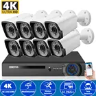 H.265 CCTV IP DVR система камер домашней безопасности 4K 8CH ИК система видеонаблюдения с ночным видением 8 каналов DVR комплект 8MP