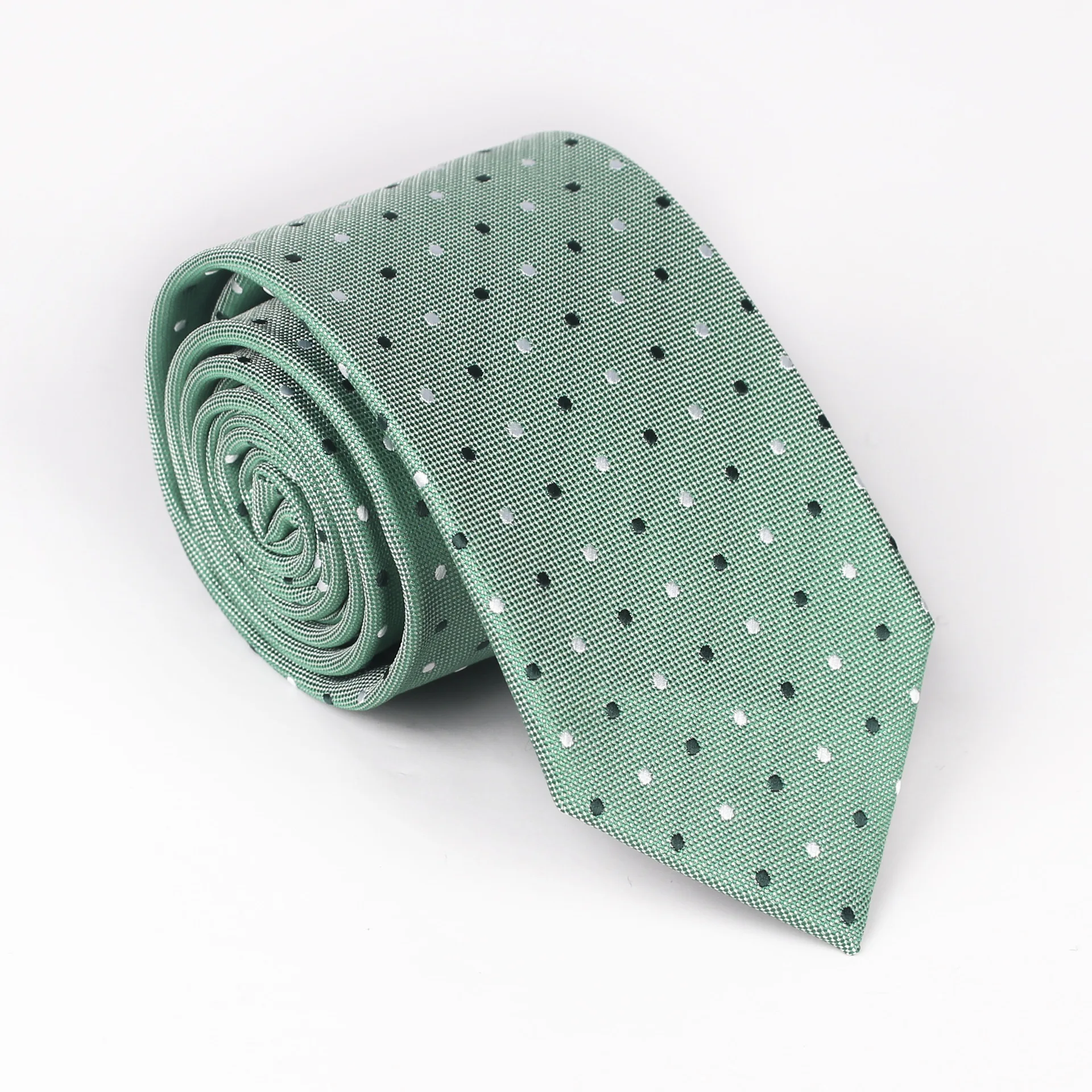

6.5cm Polka Dots Neckties for Mens Polyster Jacquard Woven Slim Tie Wedding Neck Tie for Men Custom LOGO