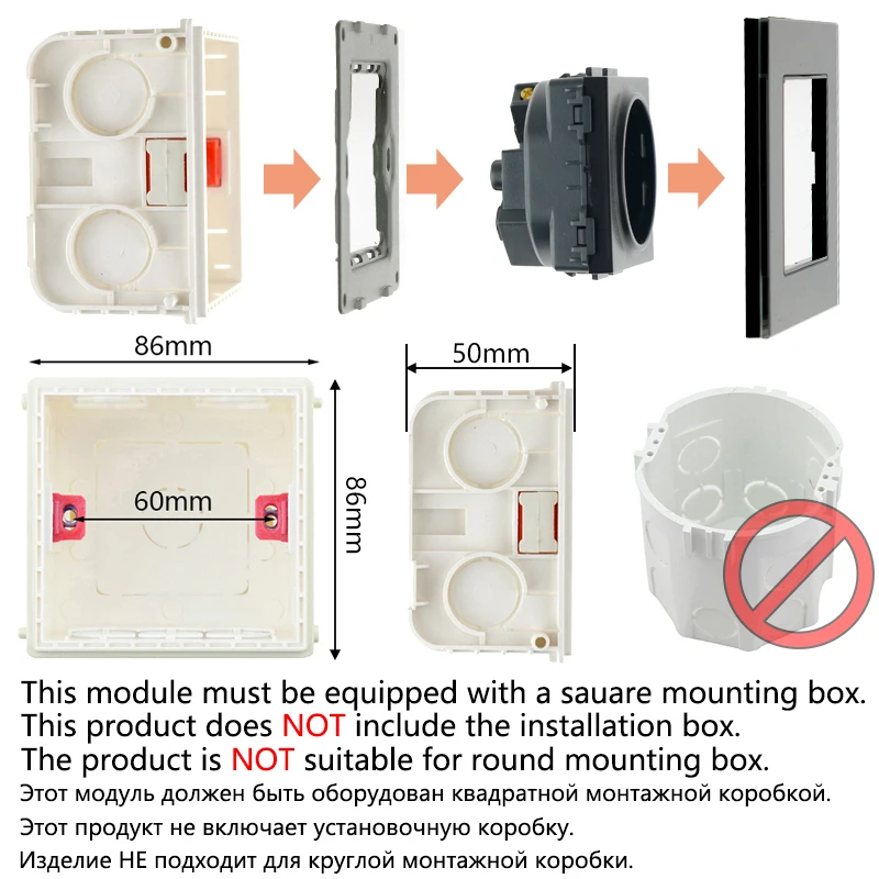 S Series- EU французская настенная розетка USB зарядное устройство переключатель RJ45 Cat5e