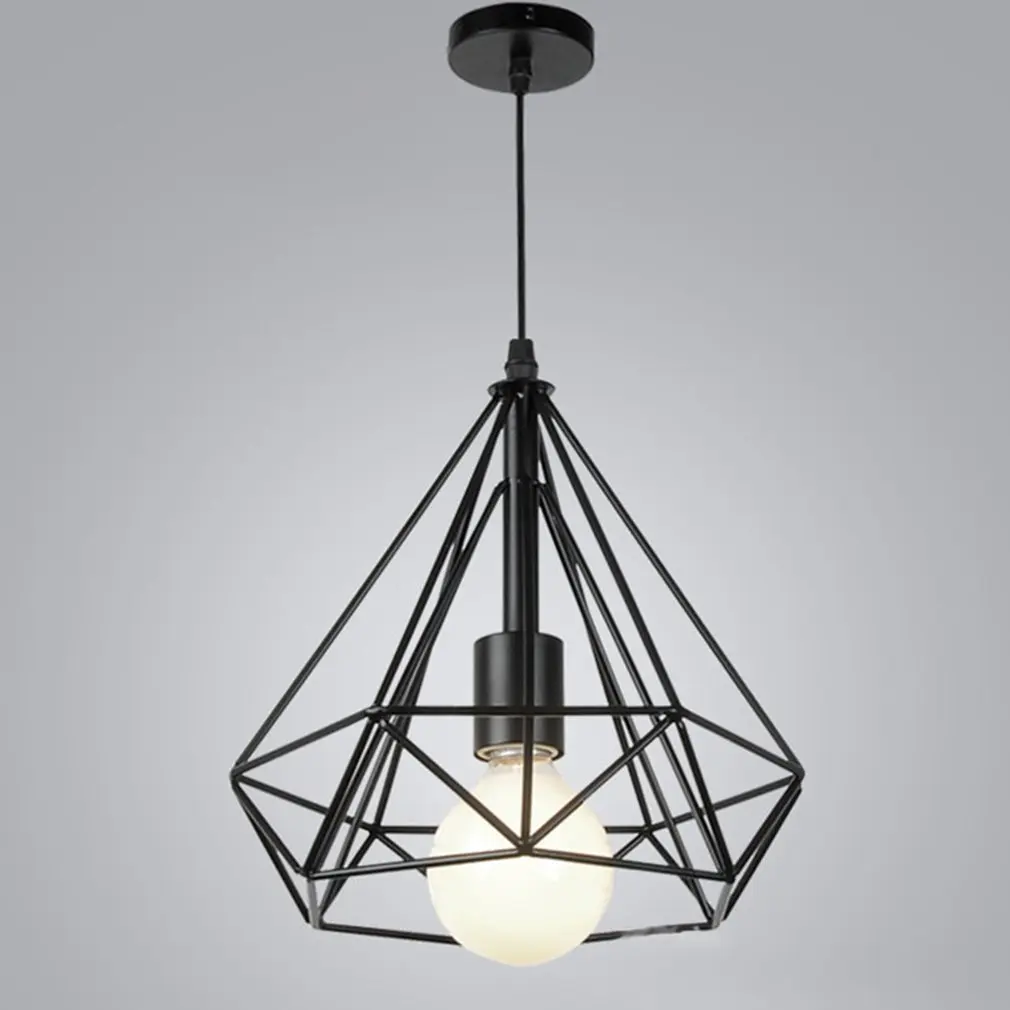 Железная Люстра для ресторана кованая Геометрическая Оригинальная лампа бара
