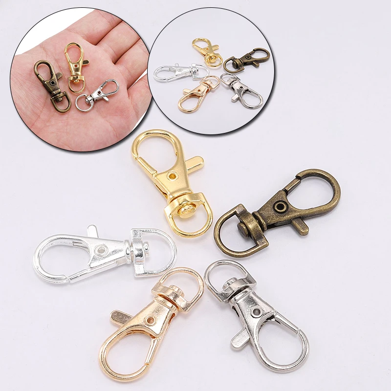 10 шт./лот поворотные крючки с застежкой лобстером разделенное кольцо для ключей