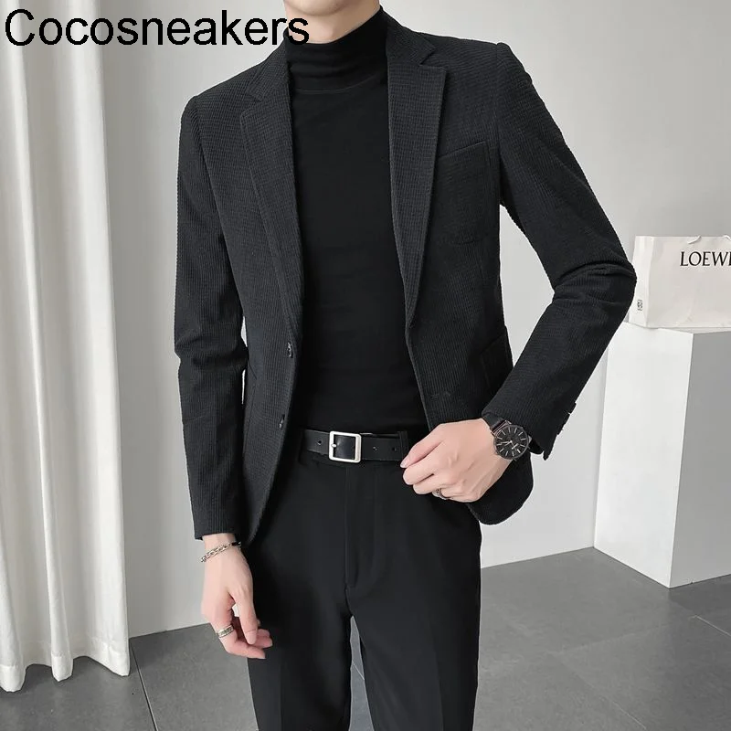 

Autumn winter men's social guy Jacket Suit slim suit