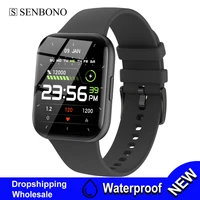 senbono 2021 men smartwatch smart watch women wristwatch p25 ip68 waterproof fitness bracelet sports smartwatch spo2bphr clock