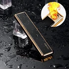 Портативная USB электрическая зажигалка, ветрозащитная компактная металлическая мини-зажигалка, зажигалка плазменной дуги без пламени для курения