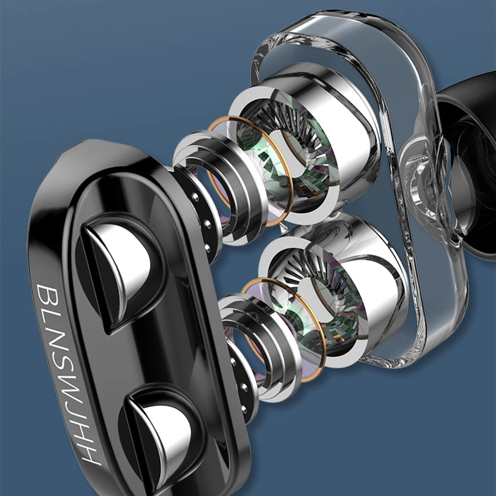 Hi fi проводные наушники двухдинамические четырехъядерные динамики вкладыши 3 5 мм