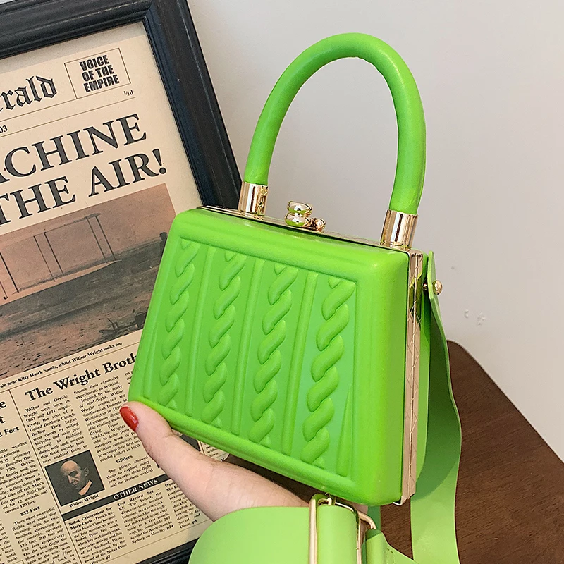 

PU Leather Shoulder Bag Women Box Hard Small Handbag High-quality Casual Crossbaby Bag Lady 2021 Fashion Luxury Brand Tote Bags