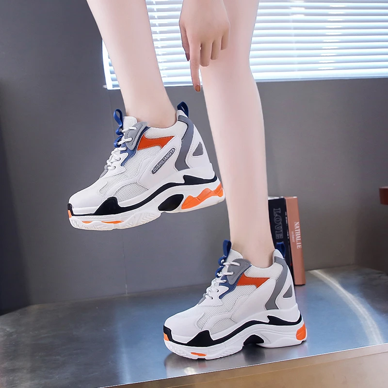 

Autumn Chunky Sneakers Women Shoes Fashion Breathable Female Sport Shoes Casual 10CM Platform Sneakers Woman Zapatillas De Mujer