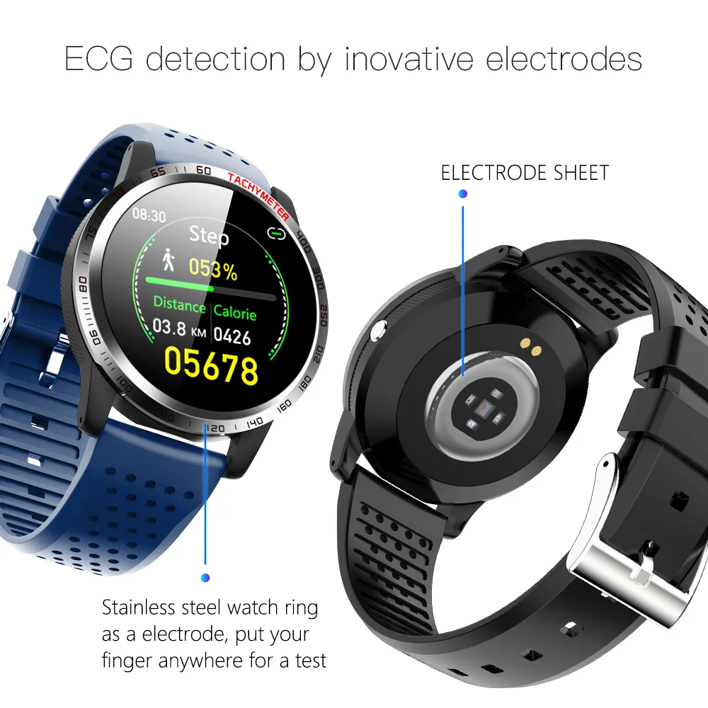 

2020 Women Men Smart Watches ECG Test Heart Rate Monitoring Blood Pressure Blood Oxygen Sport Fitness Watch For Android Phone