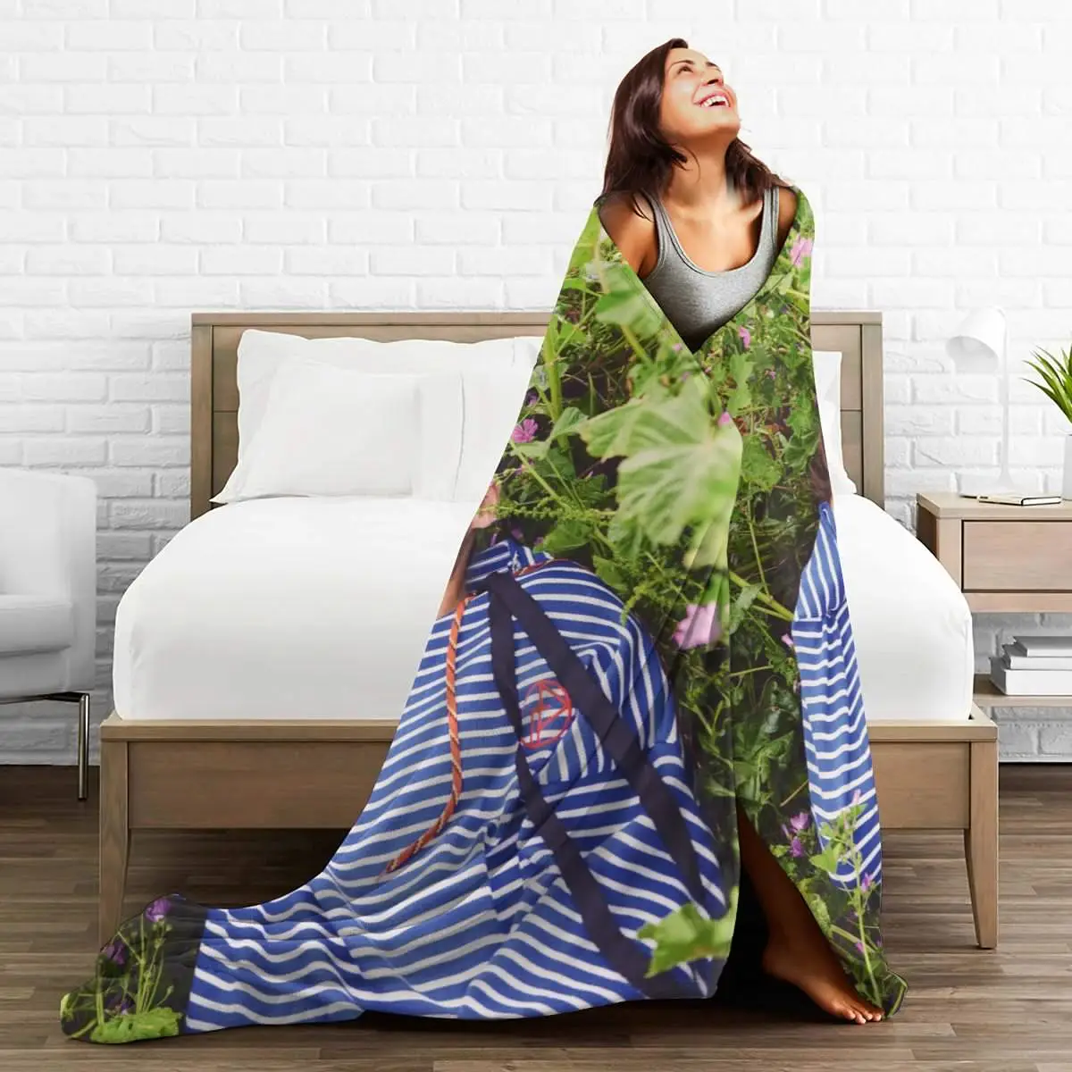 

3D Cartoon Sherpa Blanket Warm Super Soft Flannel Office Nap Bedspread Sofa Bedding Plush Quilt Plaids 296078239
