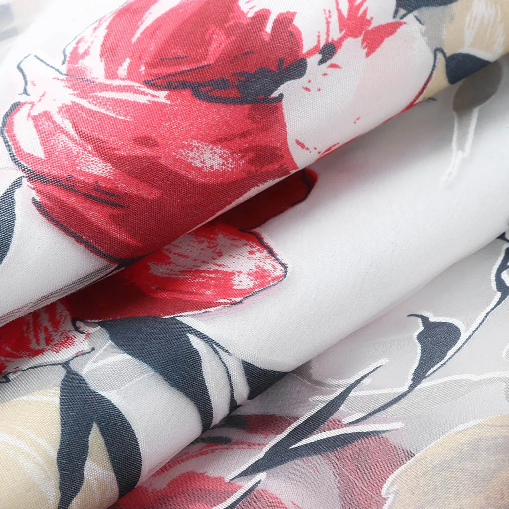 Женский пляжный сарафан с открытыми плечами в стиле бохо цветочным принтом