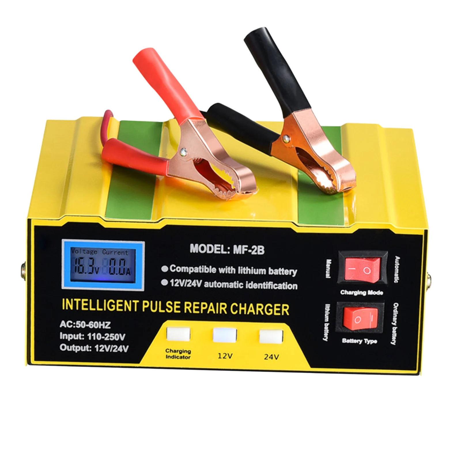

Intelligent 12/24V Car Battery Charger Maintainer Automatic LCD Display