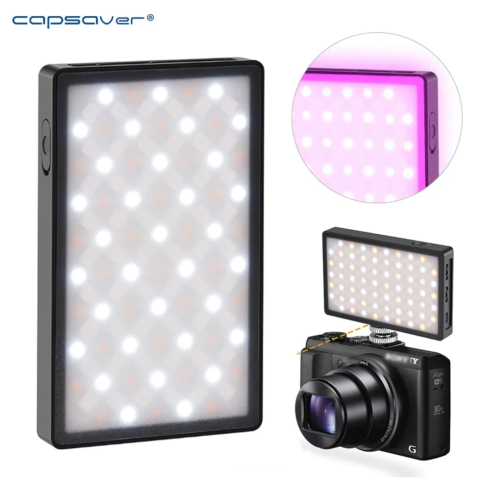 

capsaver Full Color RGB Fill Light Portable LED Photography Light Multifunctional Live Fill Light Handheld Lighting Pocket Light
