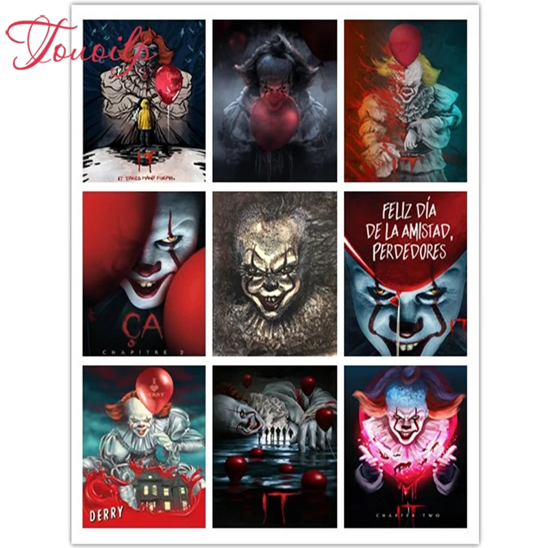 

Набор для алмазной вышивки «сделай сам» TOUOILP, картина с квадратными и круглыми стразами 5d It: страницы из двух страз, вышивка крестиком, клоун