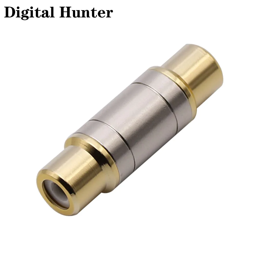 2 шт. медный RCA Phono AV папа-папа Аудио Видео пол мама-гнездо переходник встроенный