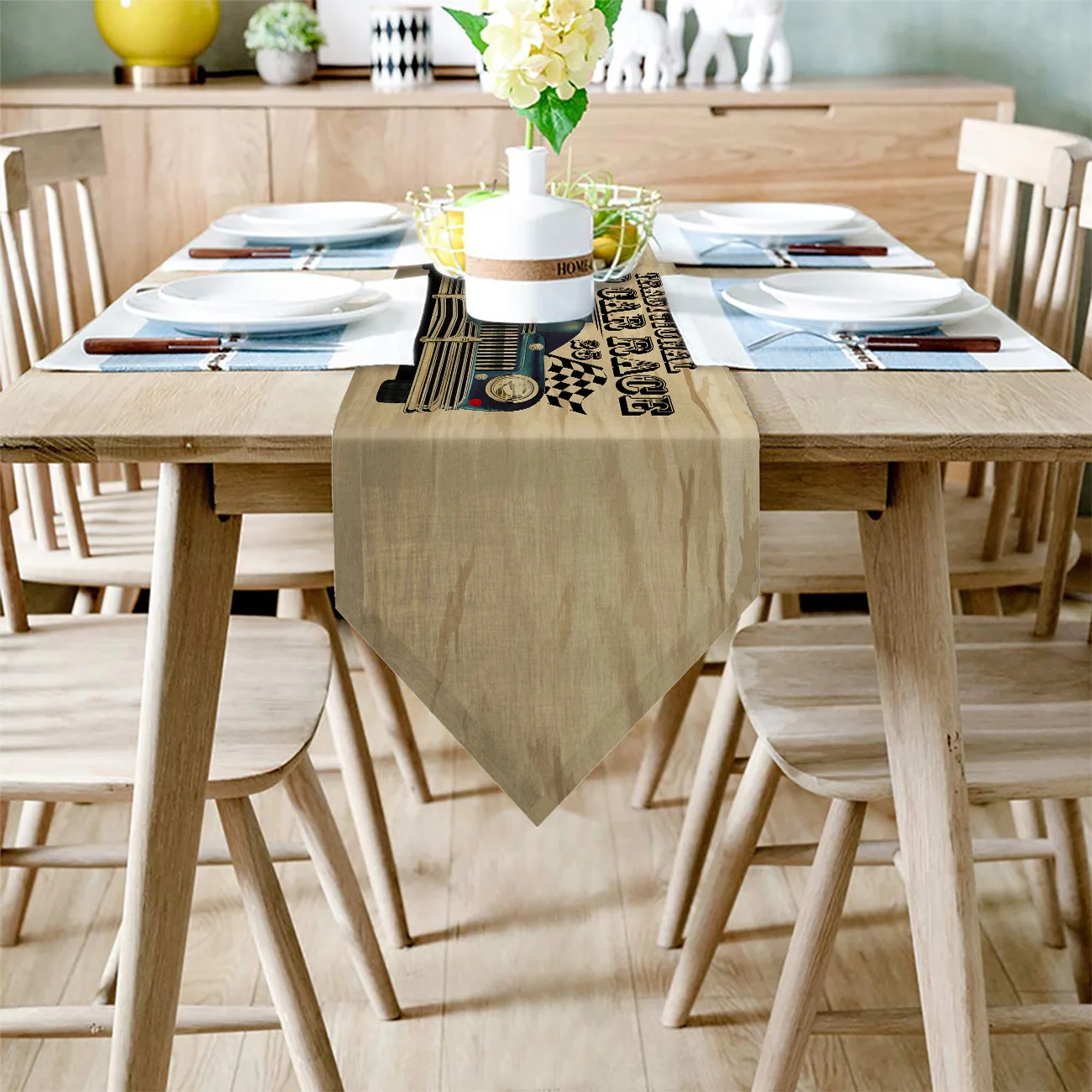 Традиционная старинная Автомобильная дорожка для гоночного стола декор кухни