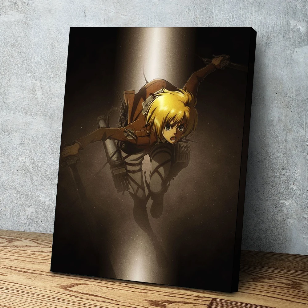 

Wall Art Painting Nordic Canvas HD Prints Attack On Titan Eren Yeager Anime Pictures Poster Modular Home Decor Living Room Frame