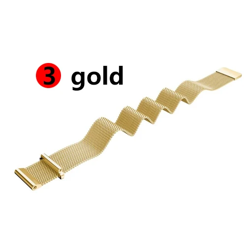 gold 3 22 мм ремешок для часов samsung galaxy watch 46 мм 42 active 2 gear S3 Frontier ремешок Milanese amazfit bip 20 huawei watch GT ремешок - Цвет ремешка: gold 3
