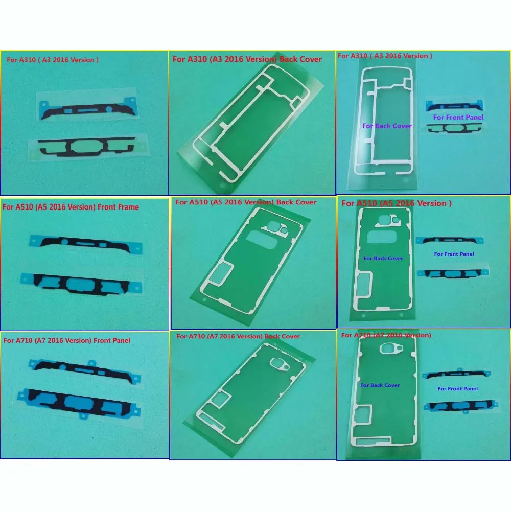 20 шт. оригинальная наклейка на переднюю раму заднюю крышку клей для Samsung Galaxy A310 A510