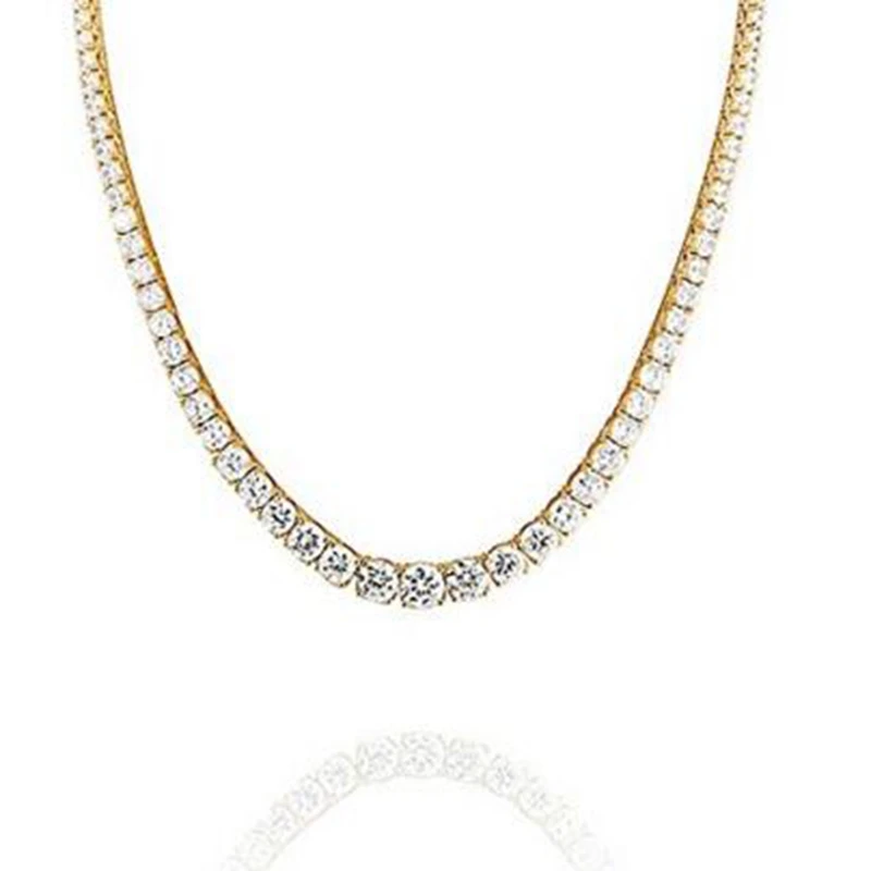 Mooers ювелирные изделия Iced Out Bling AAA Циркон 1 ряд теннисная цепочка Ожерелье для