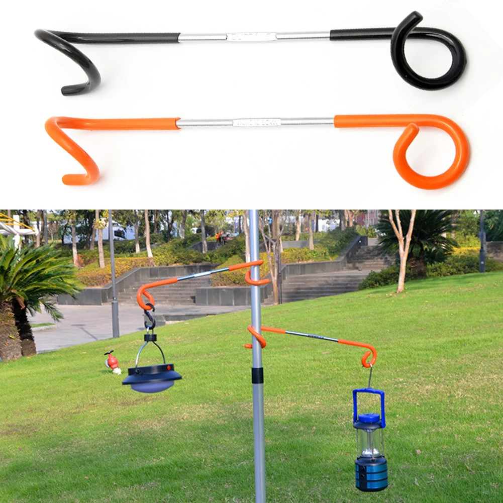 

2-way Lantern Lamp Hanger Light Hook Tent Pole Post Holder Outdoor Multifunction Camping Portable Outdoor Elements
