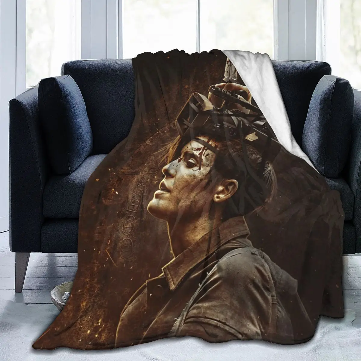 

Thewalkingdead-Manta de franela estampada con personalidad 3D, Sábana, ropa de cama, suave, cubierta de cama, decoración textil