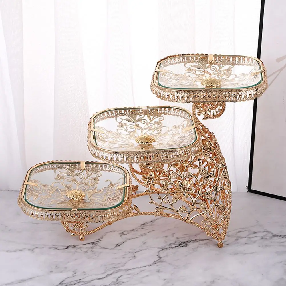 

1Pc Multi-Layer Fruit Dessert Storage Rack Exquisite Appitizer Display Tray Cake Display Stand For Home Bar Party Supplies