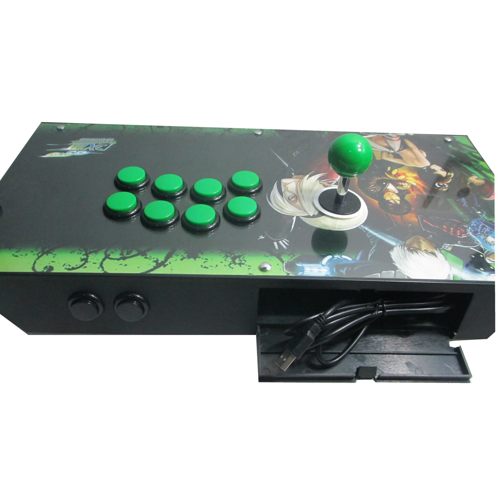 Cdragon big size metal Arcade Joystick USB Wired Controller For PC Computer  Artwork printed Panel Metal material Case