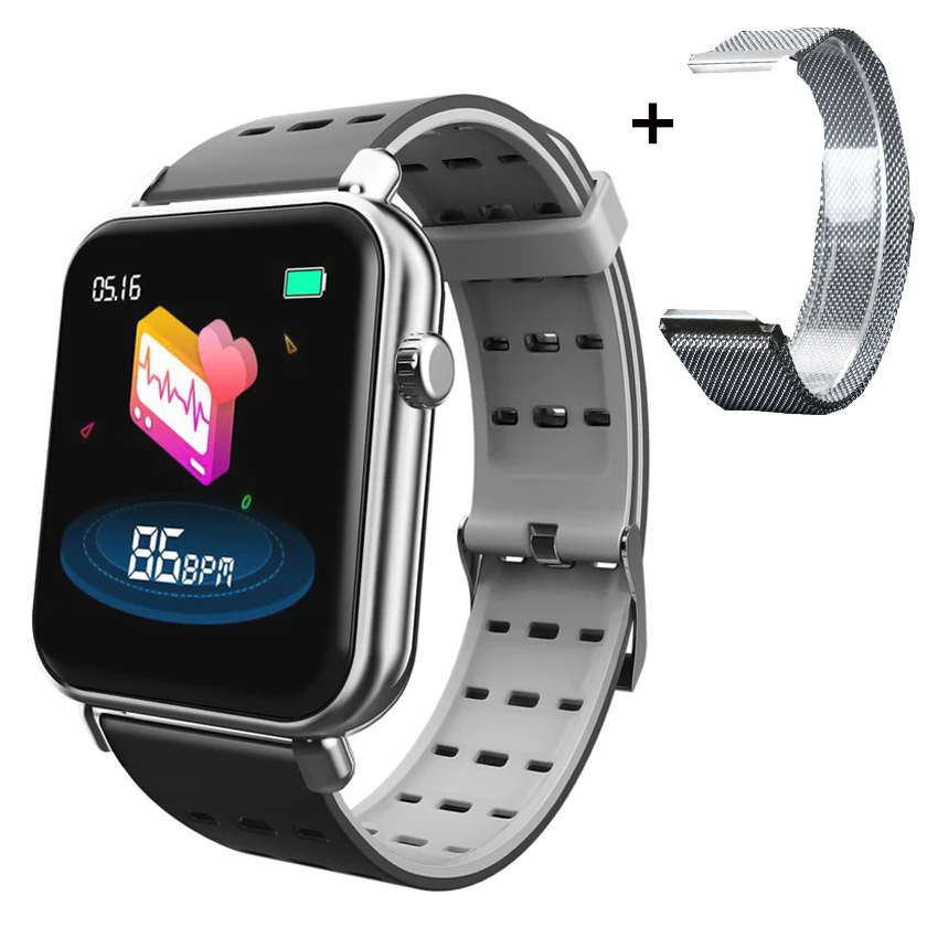 SLIVER Y6 Pro Bluetooth Смарт-часы для мужчин и женщин Модные Смарт-часы HR кровяное давление пульсометр музыка погода фитнес-трекер Смарт-браслет - Цвет: SLIVER