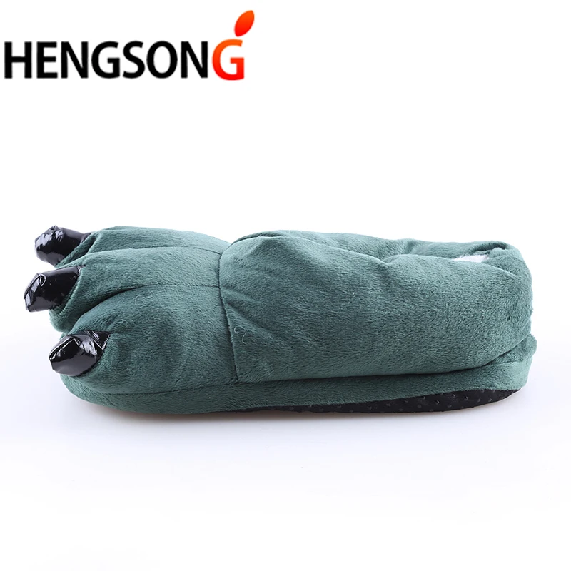 HENGSONG/забавные женские и мужские тапочки плюшевые домашние с рисунком ног