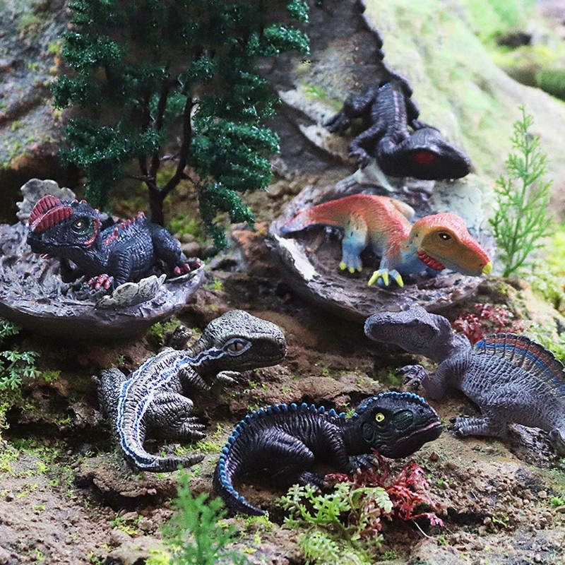 

6Pcs/Set Dinosaur Baby Action Figure Animals Model Simulation Dinosaur Children Educational Toys Room Decoration