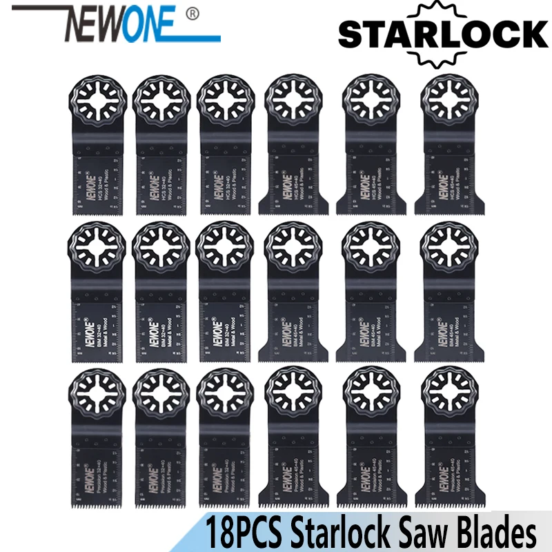 Набор лезвий NEWONE Starlock 18 шт. набор осциллирующих инструментов 32/45 мм лезвия для