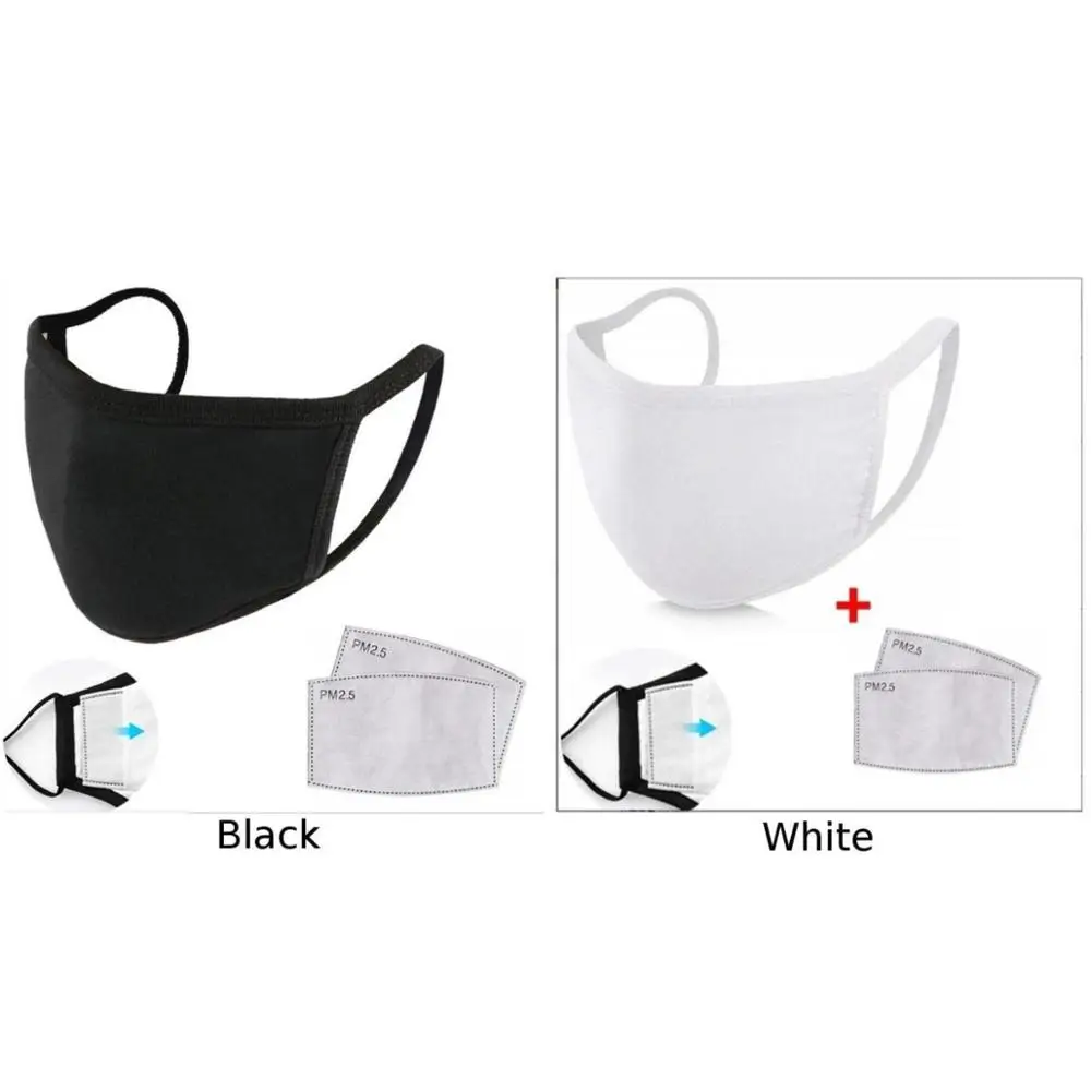 Двухслойная противотуманная Пылезащитная маска PM2.5 моющаяся дышащая с 2