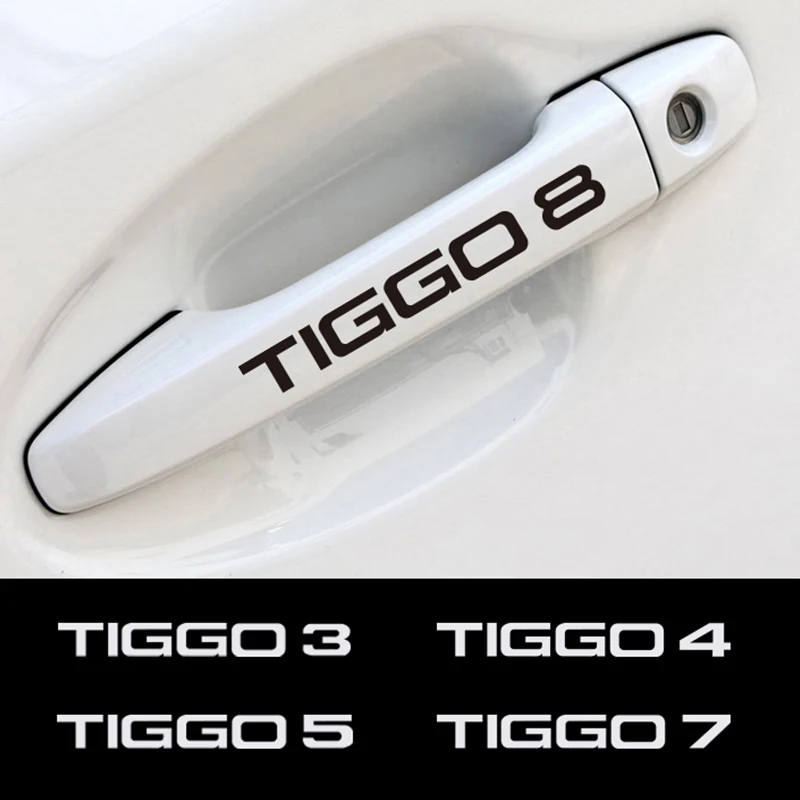 

4Pcs Car Door Handle sticker For CHERY TIGGO 3 4 5 7 8 Auto Threshold Protector Decals Car Tuning Accessories