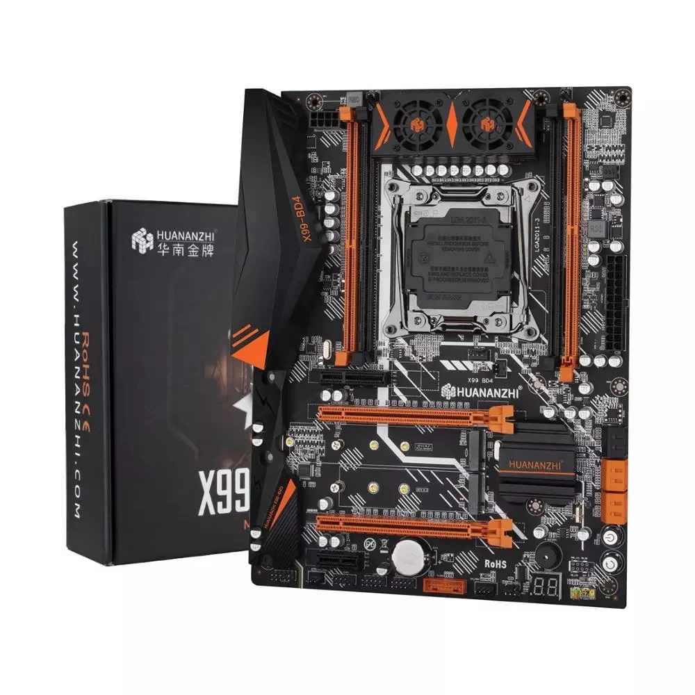 Комплект материнской платы HUANANZHI X99 Xeon E5 2640 V3 LGA2011-3 CPU 2 шт. X 8 ГБ = 16 Гб 2666 МГц DDR4