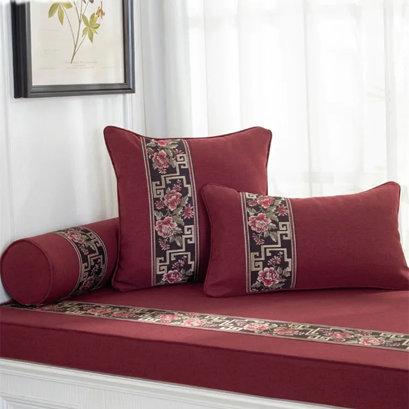 

GY0112 Chenille Wedding Cushion Case (No Filling) 1PC Polyester Home Decor Bedroom Decorative Sofa Car Throw Pillows