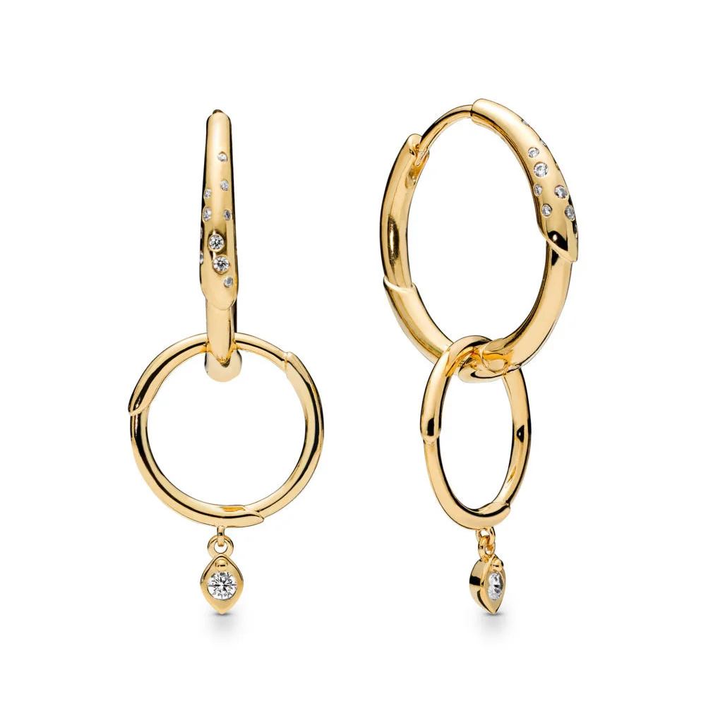 Аутентичные 925 пробы Серебряные Оригинальные золотые блестящие серьги гвоздики