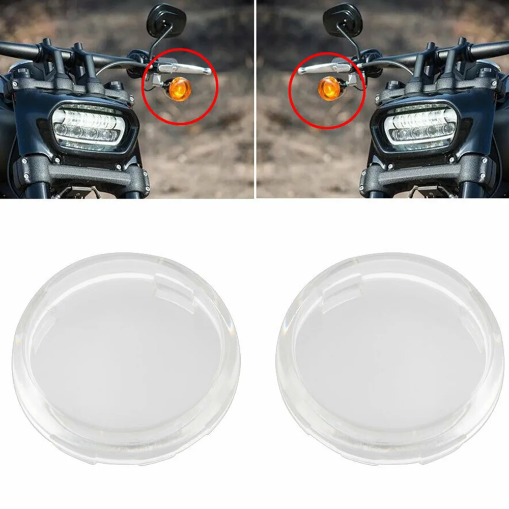 

2x Light Cover Cap Cover For Harley Sportster Dyna Softail XL883 48 Lamp Lens Signal Protable