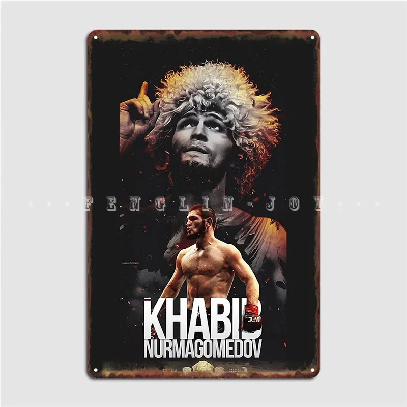 Khabib абдалманпович Nurmagomedov художественный металлический плакат с табличкой