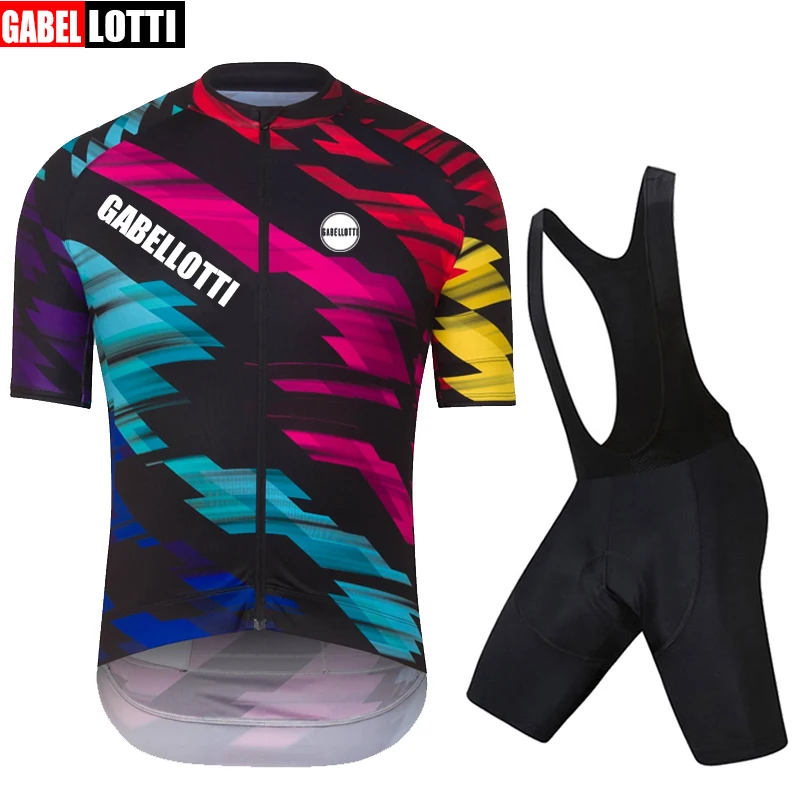 

GABELLOTTI 2021 New Men's Cycling Suit Ropa Ciclismo Outdoor Sports Mountain Bike Cycling Suit Bib Set