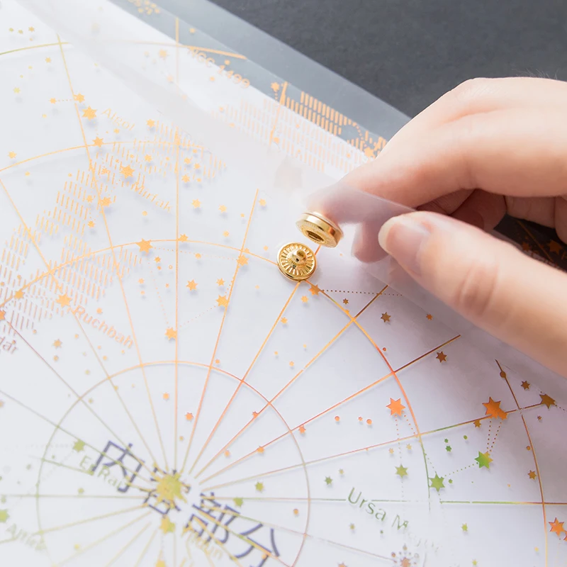 A4 Фэнтези Звезда сумка для хранения бронза стикерный принт карман PP файловый