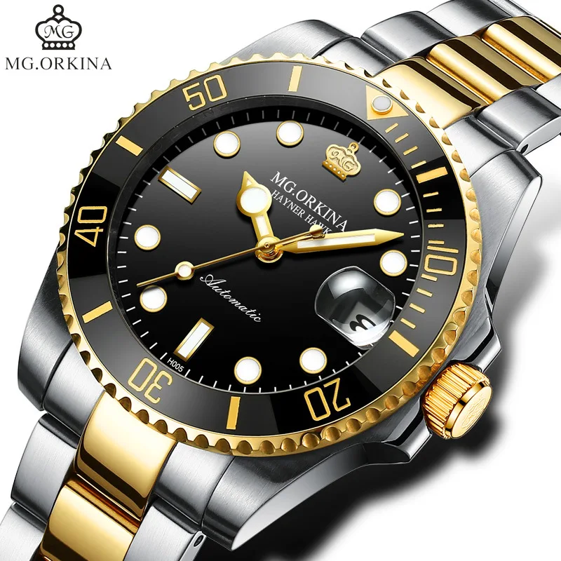 

MG.ORKINA new watch fashion trend automatic mechanical watches luminous waterproof Tritium MAN WATCH luxury reloj hombre