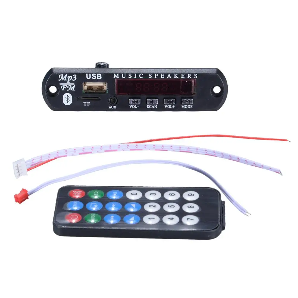 Yiwa стерео DC12V MP3 декодер плата SD аудио модуль USB TF AUX FM Радио пульт дистанционного