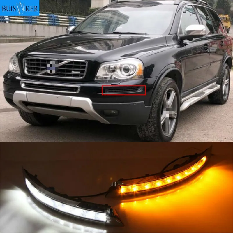2 шт. Автомобильные дневные ходовые огни светодиодный DRL для Volvo XC90 2007 2008 2009 2010 2011
