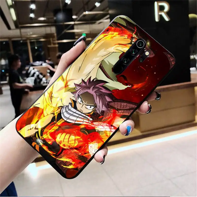 

NBDRUICAI FAIRY TAIL Anime Soft black Phone Case for Redmi Note 8 8A 8T 7 6 6A 5 5A 4 4X 4A Go Pro