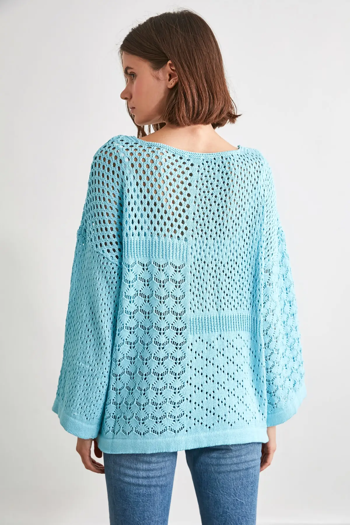 

Trendyol Mesh Detailed Knitwear Sweater TWOAW21KZ2678