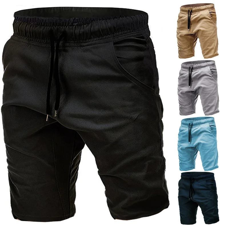 

Casual Shorts Summer Solid Color Shorts Men Breathable Joggers Shorts Men Drawstring Shorts Fifth Pants Mens Shorts 2021