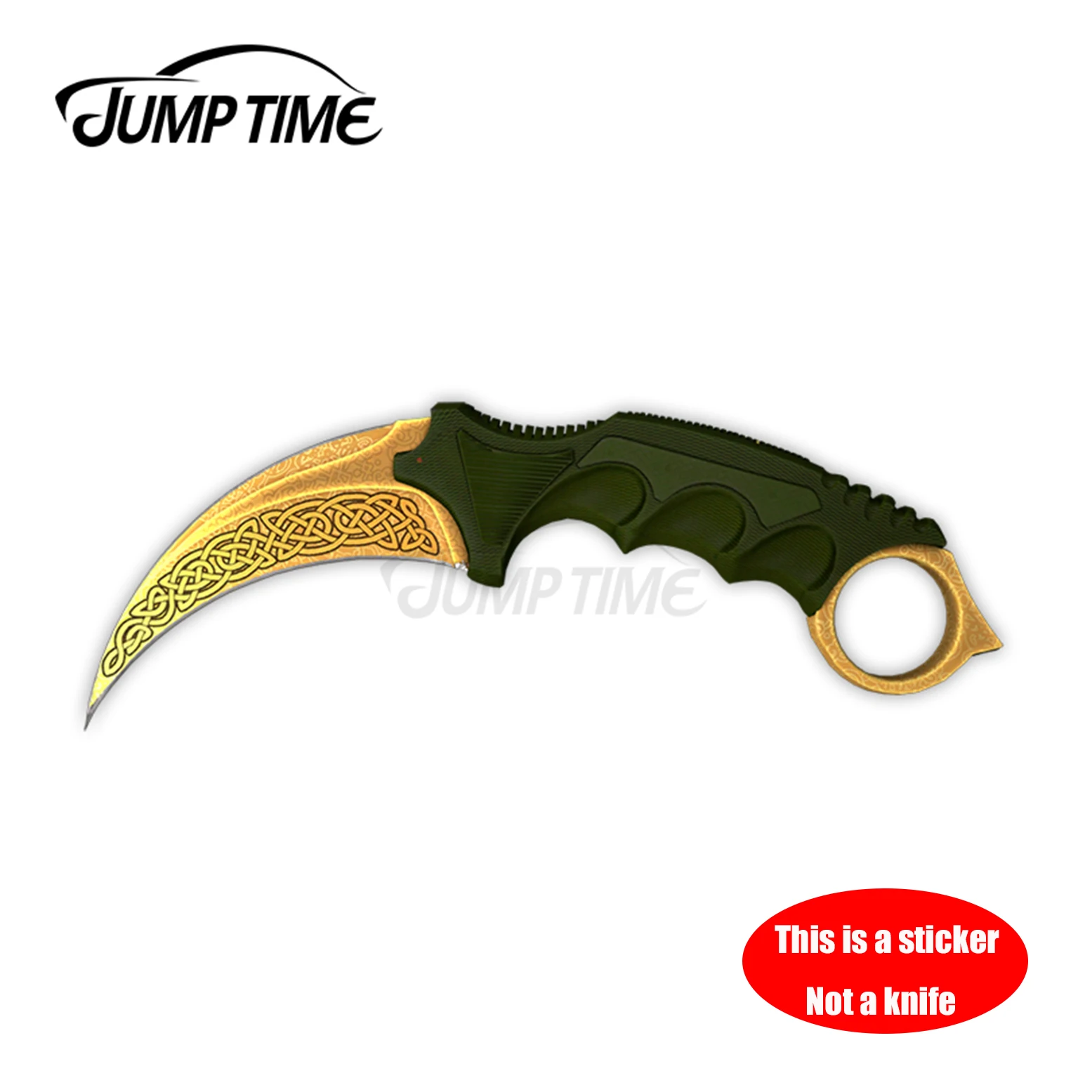 Время скачка 13 см x 5 для CS GO Karambit нож графика автомобильная наклейка ноутбука