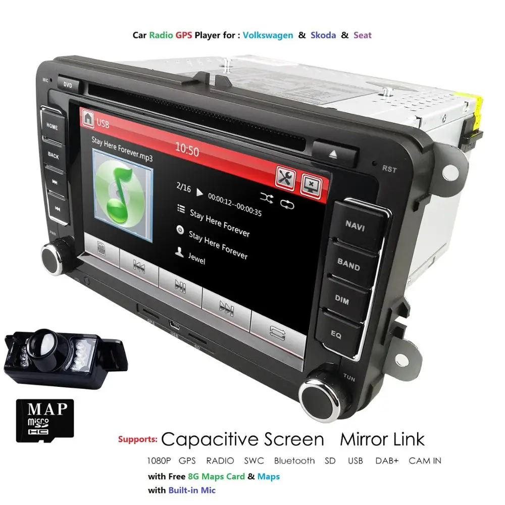 Автомагнитола SD SWC мультимедийный плеер с GPS радио и dvd для VW/POLO/PASSAT b6/golf