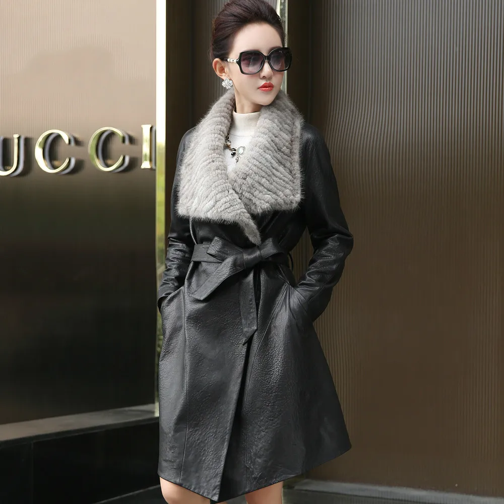 Натуральная кожаная куртка в Корейском стиле осень зима женская одежда 2021